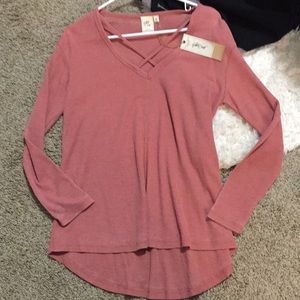 Dusty Rose cross shirt